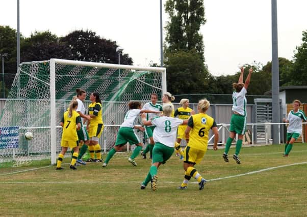 Emma Alexandre scores for Chichester ladies  Picture by Darran Stevens