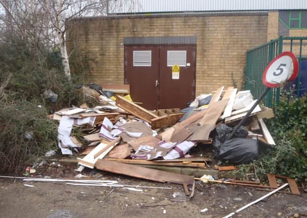 Waste obstructing access to electricity substations