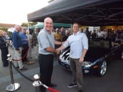 Peter Leake pictured with JAGtechnic owner Paul Chipp-Smith at the Jaguar Open Day.
