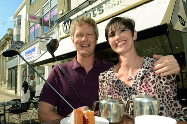 W37574H13  Wrights cafe  Simon Buckley and Jane Hedger just taken over Wrights cafe in Warwick Street