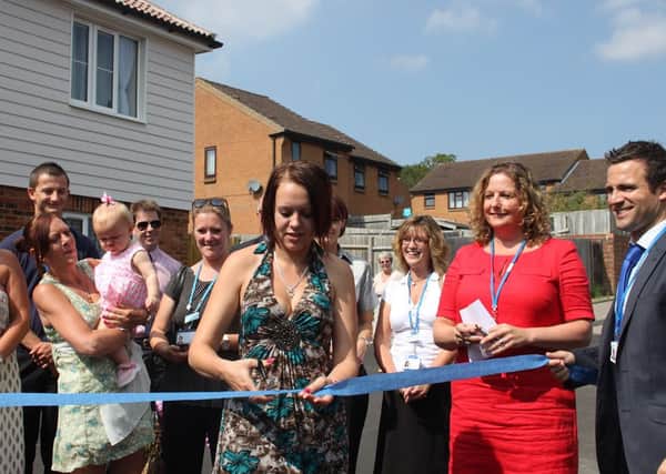 Kayleigh Moss opens new homes at Park View Farm in Sedlescombe.