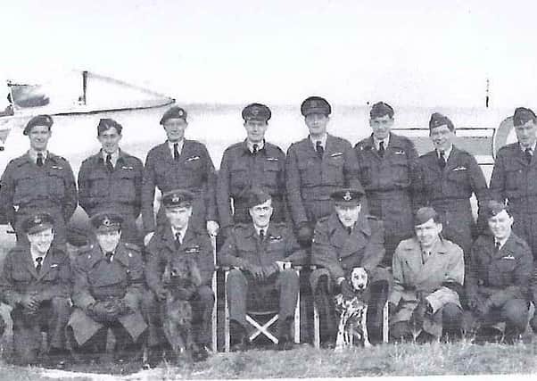 41 Squadron pilots, winter 1951-52 - Mike Holmes standing, far right