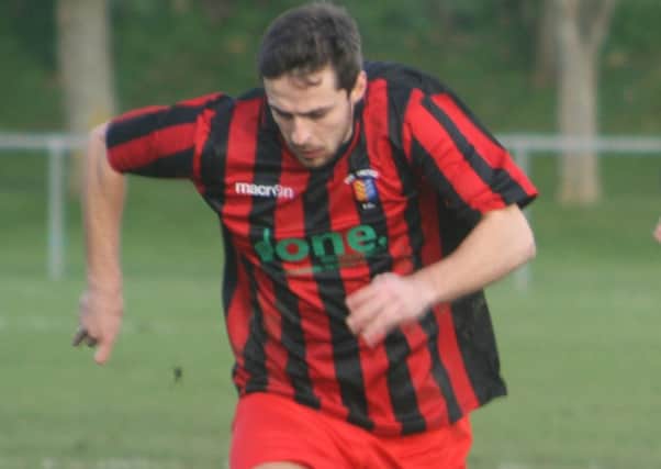 Liam Upton scored Rye United's first two goals in the 3-3 draw at home to Lingfield. Picture by Terry S. Blackman