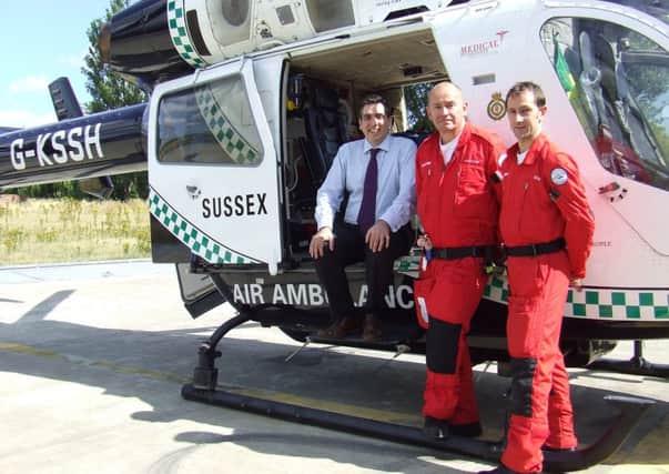 George helps air ambulance