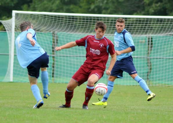 Action from Little Common's 7-2 win at home to AFC Uckfield. Picture by Steve Hunnisett (eh38017b)