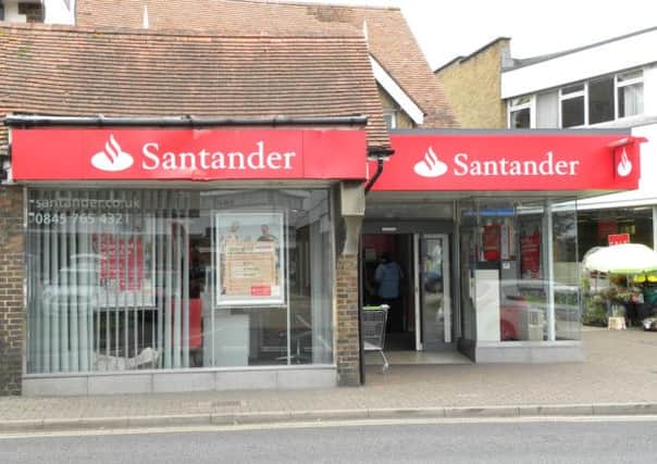 The Santander branch in Ash Lane, Rustington