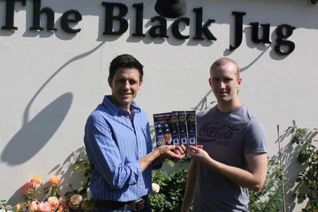 The Black Jug Manager, Ally Craig and Beer Trail Prize-winner, Mike Scriven (submitted).