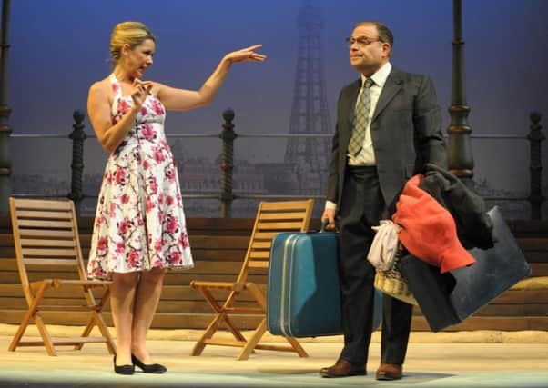 Claire Sweeney and John Tompson star in September in the Rain at the Theatre Royal Brighton