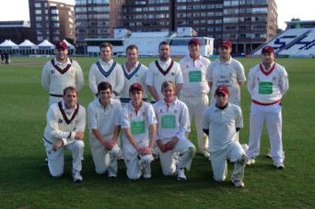 Rye Cricket Club at the BrightonandHoveJobs.com County Ground including hat-trick hero Martin Blincow, from row far left