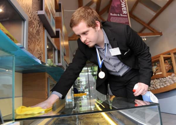Steward Peter Spurway helping at the Arundel Museum                                                                                                                                                                                                                                                                             L33114H13