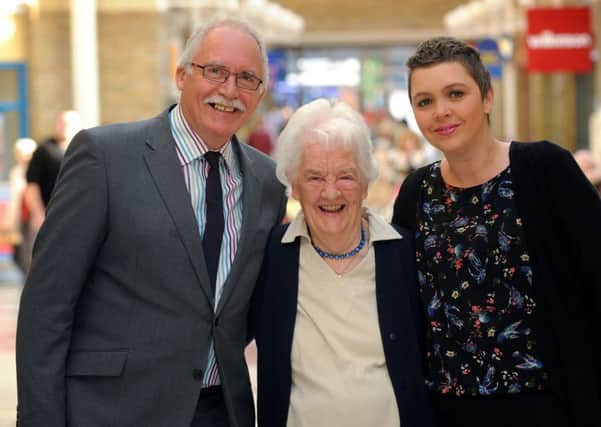 Market Place Manager Chris Goldfinch, Myrtle Williams and Maria Newman from the Age UK centre.