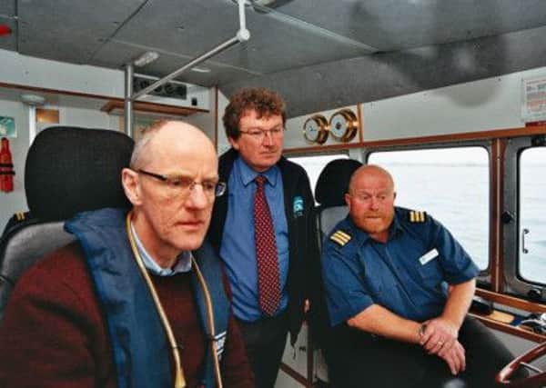 Bognor Regis and Littlehampton MP Nick Gibb during his visit on the Sussex IFCA Watchful