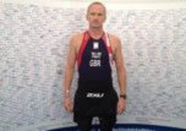 Triathlete Brian Tilley at the London 2013 World Championships