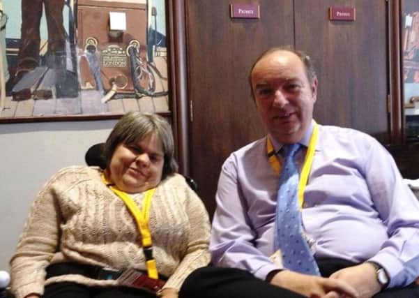 Jackie pictured with transport minister Norman Baker