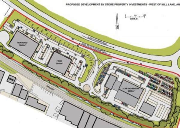 Plans for Rustington's new retail park, west of Mill Lane
