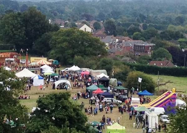 View of Pulborough Harvest Fair from the church tower (submitted).