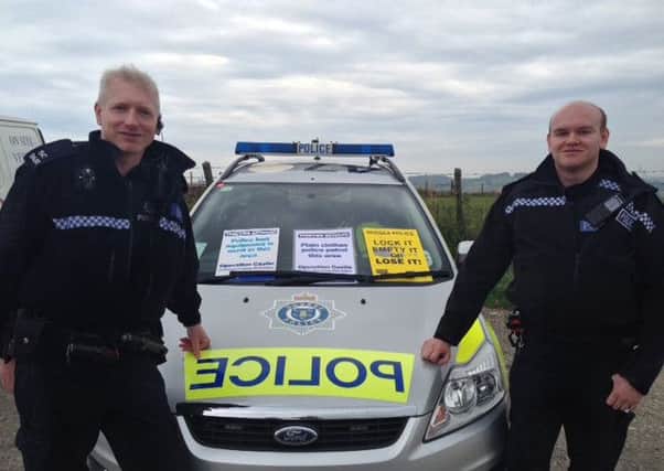 Special Constables Ian Rose, left, and Josh Haddock on patrol
