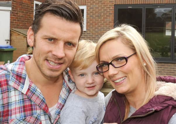 JPCT 021013 Family, Jason Bunce, Sarah Williams and Harley Bunce 2, featured in Channel 4 show 'Double value of your house for the half the money'. Photo by Derek Martin