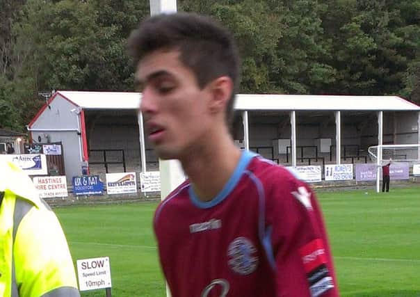 Rodrigo Branco came off the bench to score on his Hastings United debut.