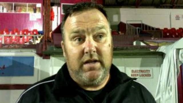 Hastings United coach Terry White speaking after the 3-0 win over Folkestone Invicta