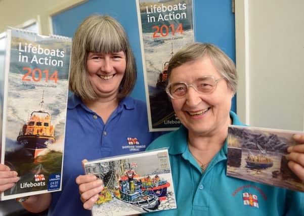 S41732h13

Christmas Card Sale at Shoreham Methodist Church Hall Saturday. Peggy Silverson and Jane Blatcher on the RNLI Stall