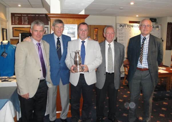 Pictured left to right: Martin Hall, Puttenham Club Captain Bill Barnes,  Keith Haddock, Paul Roberts and Martin Rayner