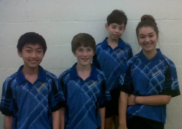 Bertrand Siu, Luke Gallagher and Charlie Hough. The Girl on the right is Kate Bridger,