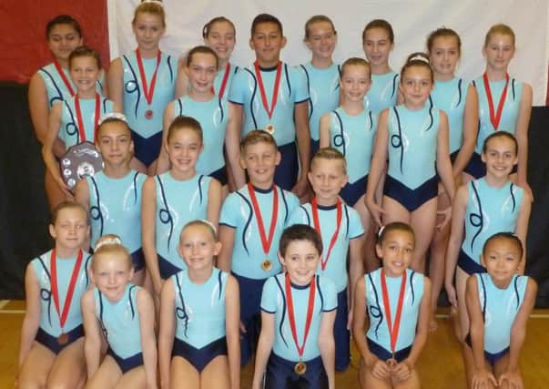 Infinity gymnastics club members after doing well at the Sussex Championships