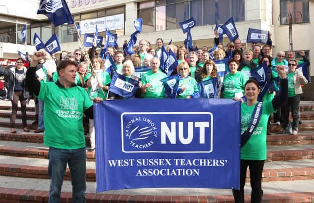 NUT strike rally at Worthing Pavilion. Picture by Eddie Mitchell