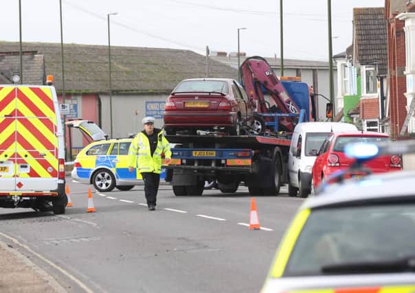 Sussex Police deal with the incident on the A259 Brighton Road