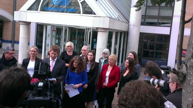 Family of Orchid View care home residents, who died while living there, appear before the press after the inquest