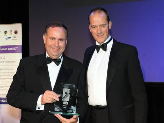 ETI, its MD Peter Webb pictured left, receives the innovation award