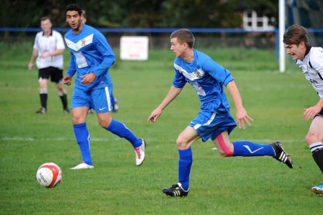 Action from Bexhill United's league game away to Haywards Heath Town on Saturday. Picture by Steve Robards