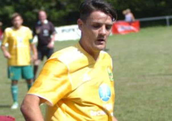 Dominic Clarke scored twice during Westfield's thrilling penalty shoot-out win over Haywards Heath Town