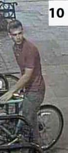 Investigators would like to speak with the man pictured after a bike was stolen from Worthing station between 6.15am on Friday, 26 July and 7pm on Sunday, 28 July.