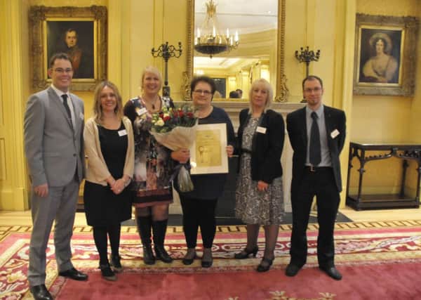 Val Harber receives her lifetime achievement award