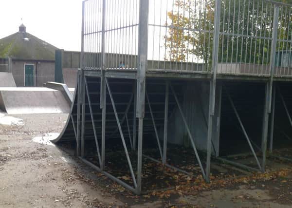The skate ramp that was attacked in Haywards Heath.