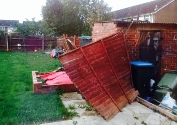 Rhonda Rosier, of Palmer Road, Angmering, said she had seven of her fences blown down