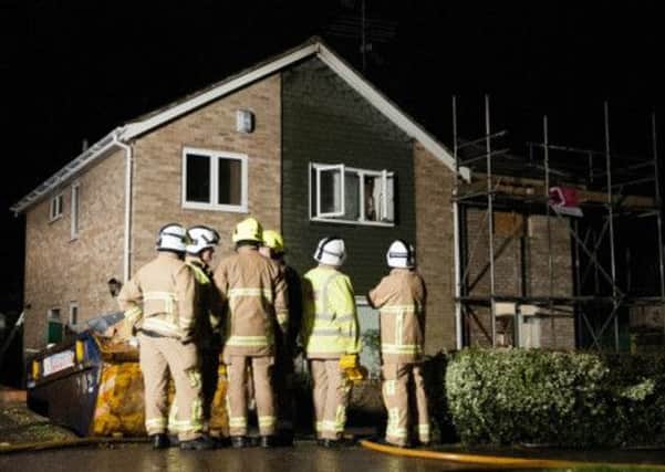 Emergency services attend a house fire in Heath Way, Horsham