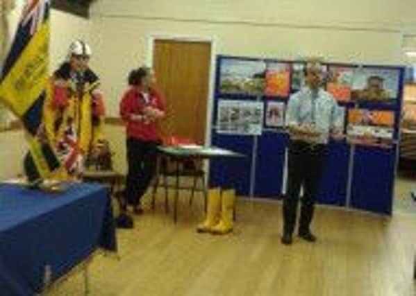 RBL member Nigel Pulling dressed in a lifeboat outfit