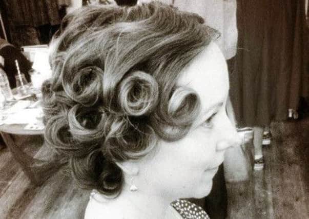 One of the vintage hairstyles created at the Time-Out Studio launch