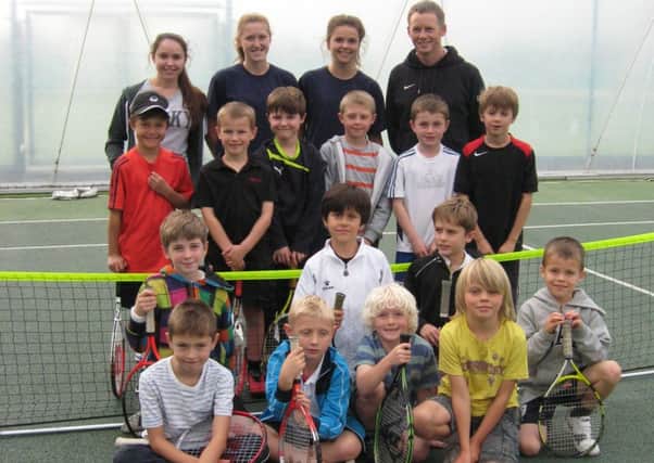 The line-up for Chichester's mini red tennis tournament