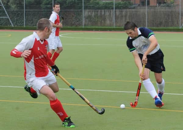 Matt Cox drives Chichester forward against Sutton Valence  Picture by Kate Shemilt C131518-4