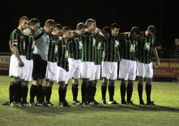 minute's silence for Peter Bentley at Burgess Hill (12/11/13)