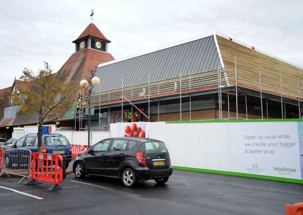 The newlook Waitrose in Burgess Hill is taking shape. Pic Steve Robards