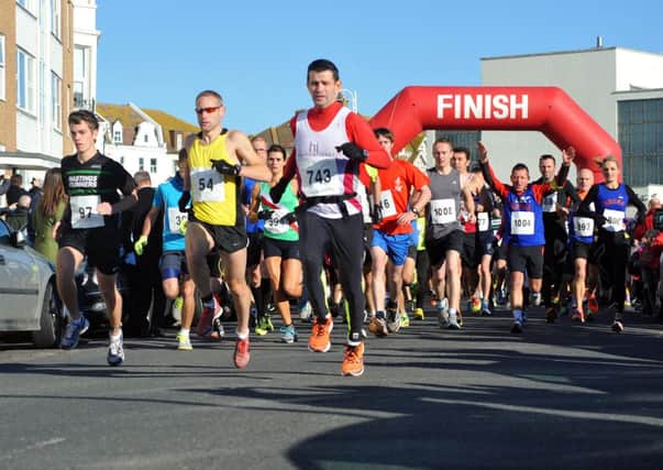 Runners set off in the Poppy Half Marathon on Sunday. Picture by Steve Hunnisett (eh46016a)