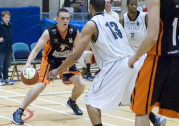 Action from Worthing Thunder's home defeat against Tees Valley on Saturday