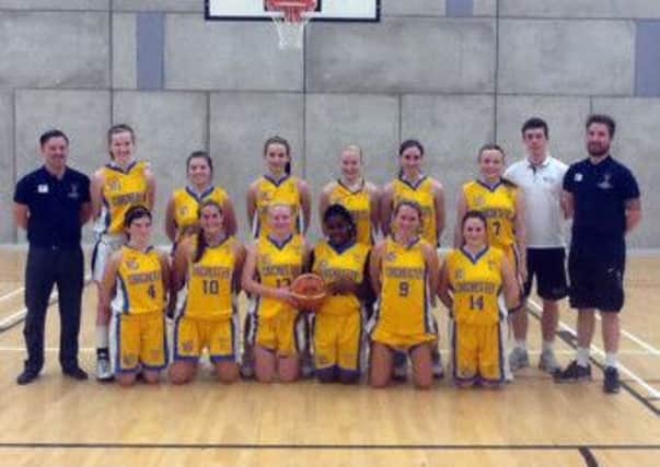 The University of Chichester's women's basketball side