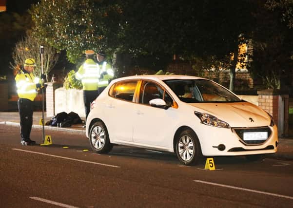 A man was seriously injured after colliding with the white Peugeot