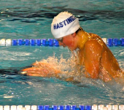 JJ Choron of Hastings Seagull Swimming Club in action